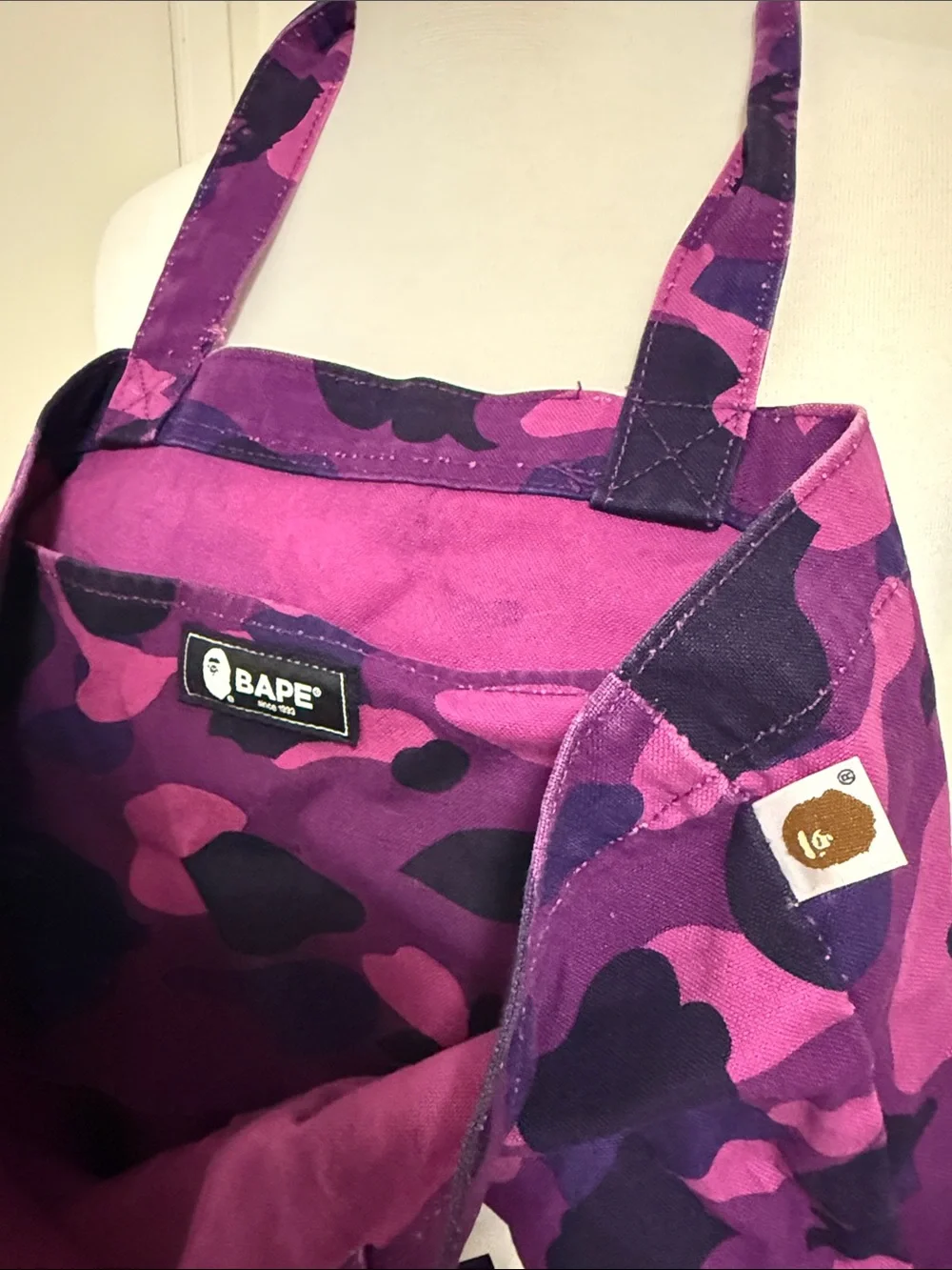 BAPE Purple Camp Tote Bag